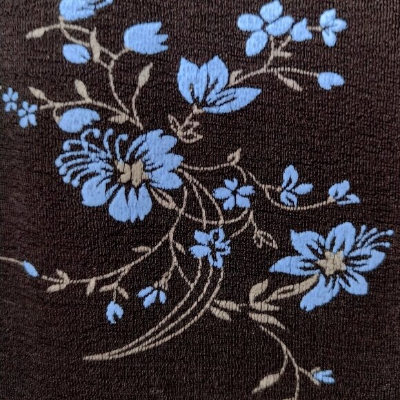 Vintage 90s Navy Blue Floral Maxi Shift - Picture 1 of 4